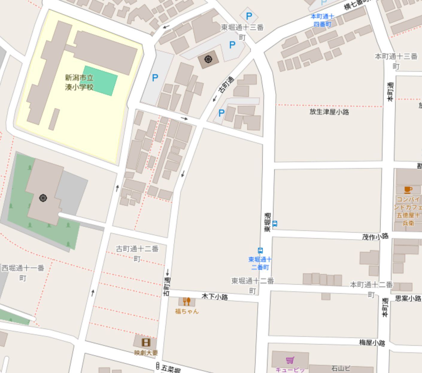 古町12番町地図