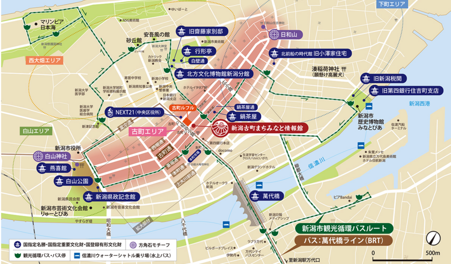 古町エリア観光MAP