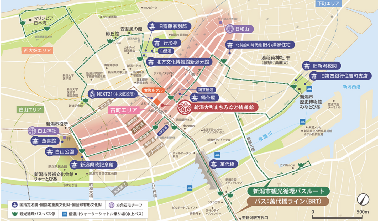 古町エリア観光MAP